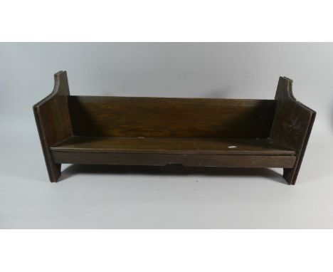 An Edwardian Oak Book Trough, 64cms Wide 