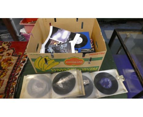 A Box Containing Various 45RPM Records, Mainly Duane Eddie, Nashville Teens, Rolling Stones, The Hollies, Cilla Black Etc 