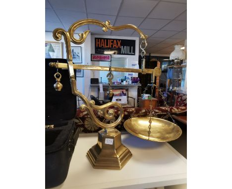 Vintage Large Brass Scales - poss French or Italian in origin