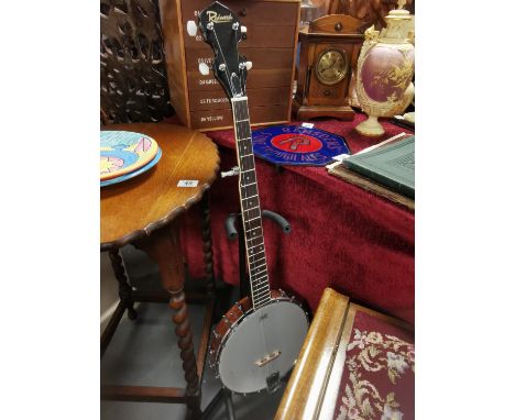 Boxed Redwood Open-Back Banjo Guitar - Musical Instrument - inc shipping box