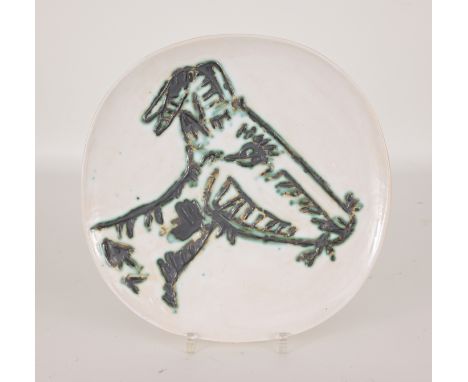 After Pablo Picasso (Spanish, 1950 - 1952)"Tete de Chevre de Profil"crafted at the renowned Madoura pottery studio in France.