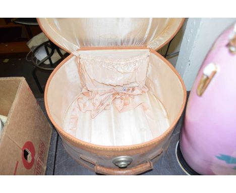 Vintage leather hat box