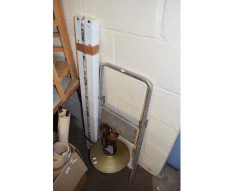 Mixed Lot: Comprising two strip lights, an aluminium step ladder and a ceiling light fitting