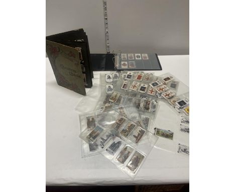 A selection of vintage cigarette cards 