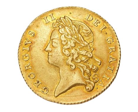 George II, Two Guineas 1738, eight strings to harp, (S.3667B), very fine, reverse good very fine, a nice example