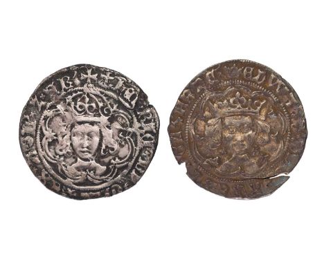 2x Hammered Groats, comprising; Edward IV, first reign, light coinage 1464-70, 2.91g, mm. crown, London Mint, quatrefoils at 