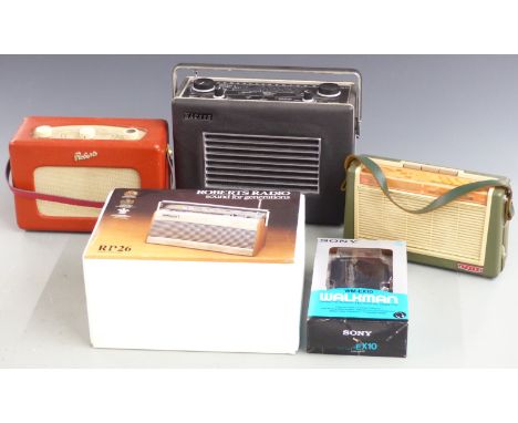 Vintage radios including Hacker VHF Hearal, Roberts, Stella etc, together with a Sony Walkman EX10 in original box&nbsp;
