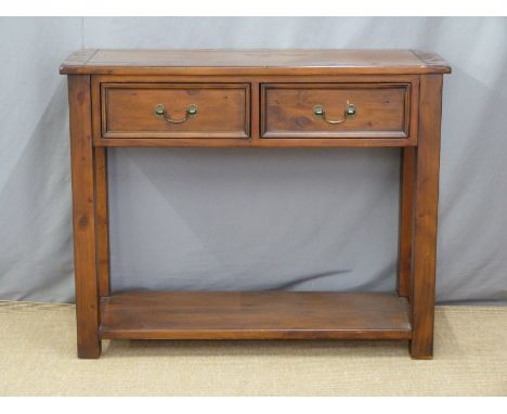 Stained pine buffet, W110 x D40 x H88cm