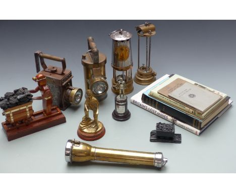 Coal mining lamps and ephemera including 'The CEAG inspection lamp', Concordia electric safety lamp, Eccles, safety torch, Ar