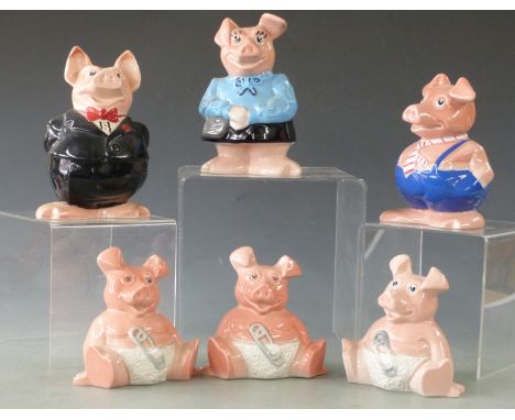 Six Wade National Westminster pigs