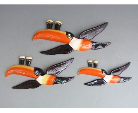 Carltonware for Guinness set of three graduated toucans, L25cm&nbsp;