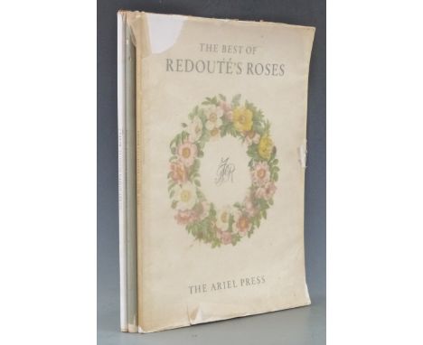 Three copies of Redoute's Roses by Ariel press, selected by Eva Mannering (1950s) colour plates and illustrated wrappers&nbsp