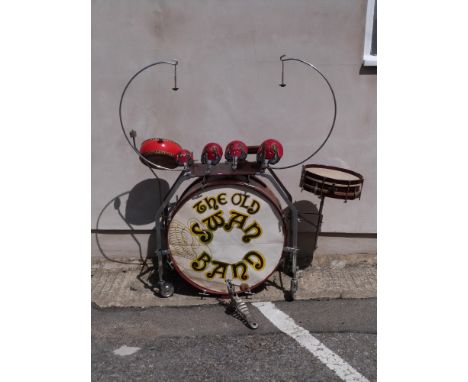 Premier Gigster console drum kit C1934/35, together with a Hawkes and Son snare drum, ex 'Old Swan Band', Cheltenham