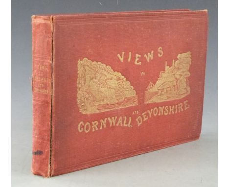 Views in Cornwall and Devonshire published Henry Besley 1861, first edition with 60 fine steel- engraved plates (complete), e