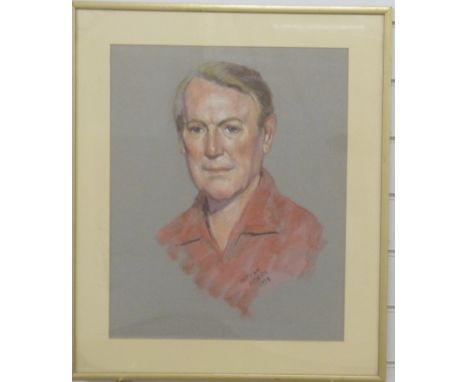 Istvan Nyikos portrait of a man, signed and dated 1979,&nbsp; 51 x 41cm