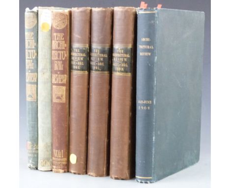 The Architectural Review for 1897, 1900, 1901, 1902, 1903, 1907 and 1908 a collection of bound volumes with contributions by 