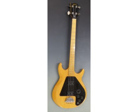 Gibson 'The Ripper' electric bass guitar in natural finish, U.S.A. made, serial no. 400190, in hard plush lined case