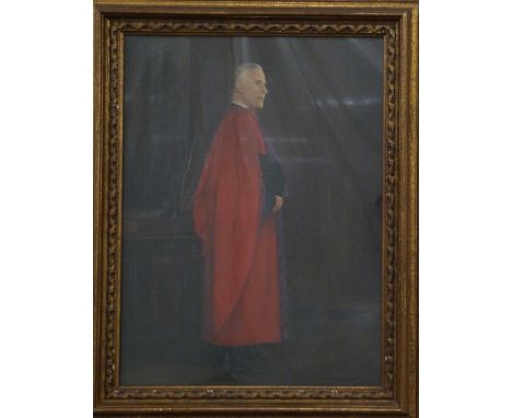 Debenhams Longman oil on canvas portrait, by repute Dr Herbert Ainscow, signed lower right, 60 x 45cm&nbsp;