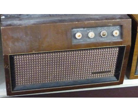 Dynatron 'Mazurka' portable stereo record player with Garrard deck and built in twin speakers&nbsp;