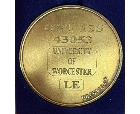 A commemorative gold award medallion to HST 125 43053 Univesity of Worcester LE