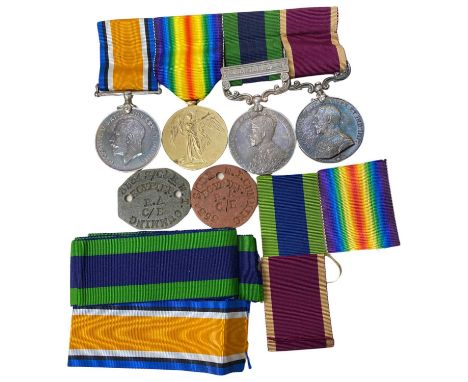 First World War and Interwar British medal group of four medals to include George V 1914-1918 War medal, 1914-1919 Victory me