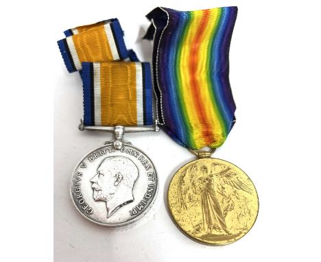 Great War Royal Warwickshire Regt Medal Pair, comprising British War Medal and Victory Medal, named to 24140 PTE J H PETTY W 