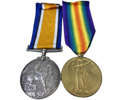 WWI British medal pair - war medal, victory medal to 16957 SPR R Upjohn RE