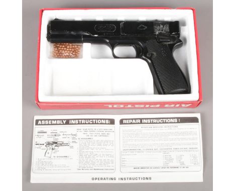 A boxed G.10 .177 calibre 20 shot BB repeater Air Pistol,  with BB's and operation manual.  