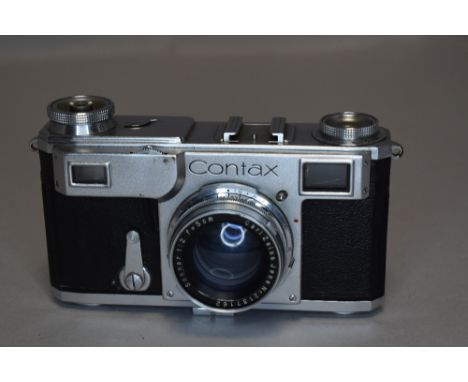 A Zeiss Ikon Contax II camera with Zeiss Sonnar 50mm lens