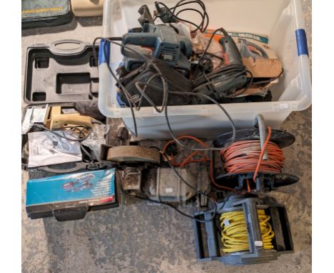 Various assorted power tools &amp; accessories. 