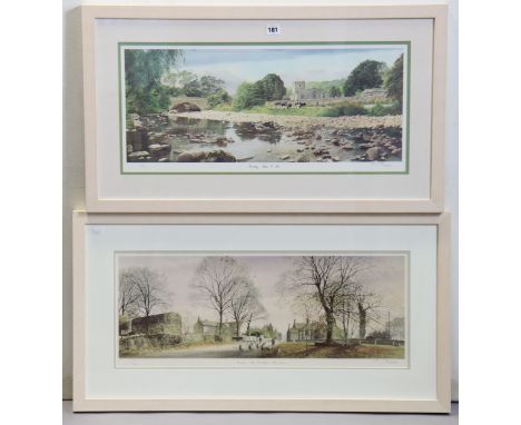  Four large, coloured prints after Alan Ingham titled “Away from it all”, “Evenings Last Light”, “Under An English Heaven” &a