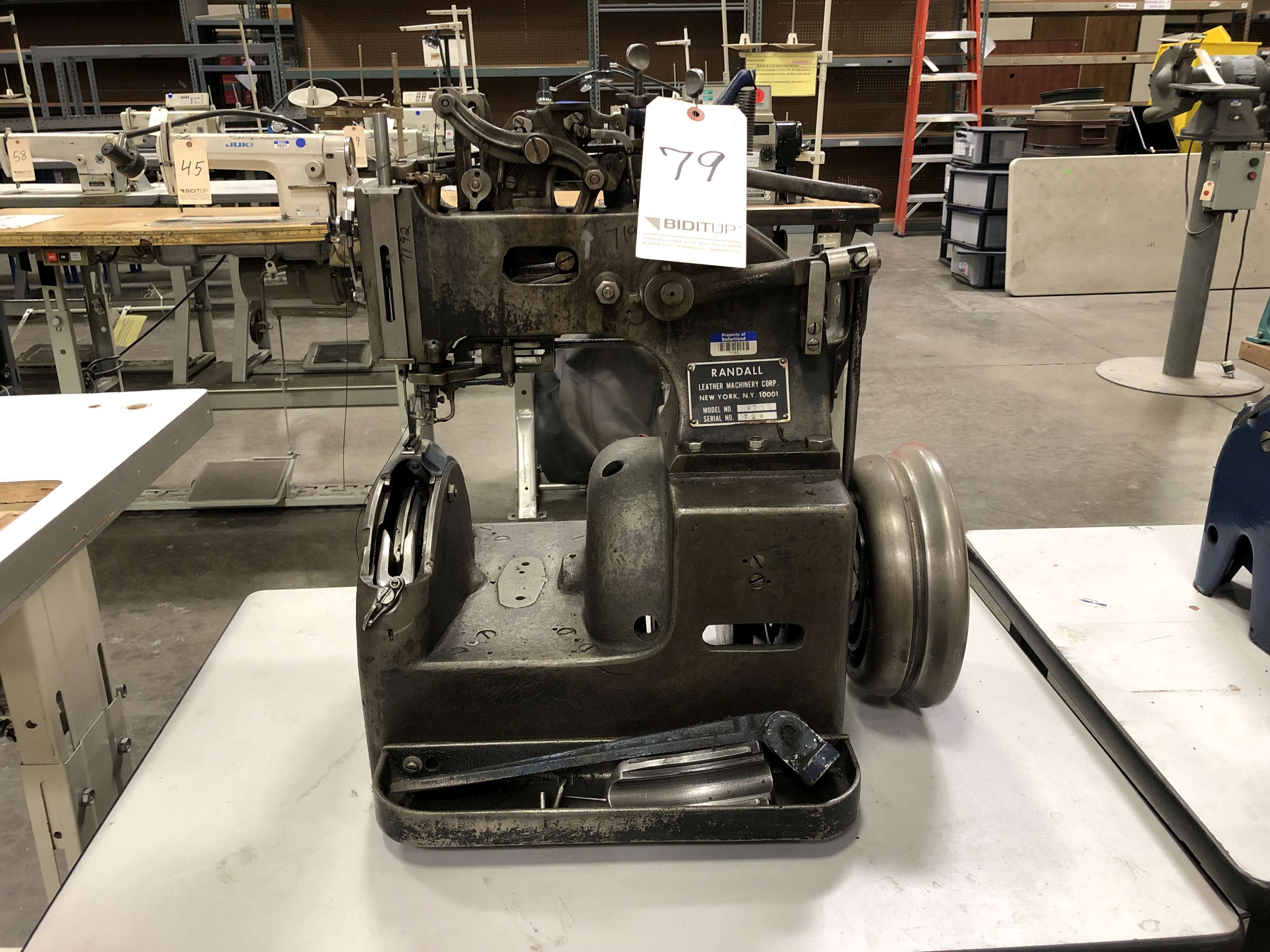 Randall Lockstitch Sewing Machine, Model R, S/N 726