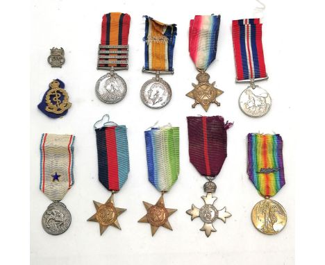 Surgeon John Martin Maynard Crawford medal groups :- Queen's South Africa medal with 4 clasps (South Africa 1901 / Transvaal 