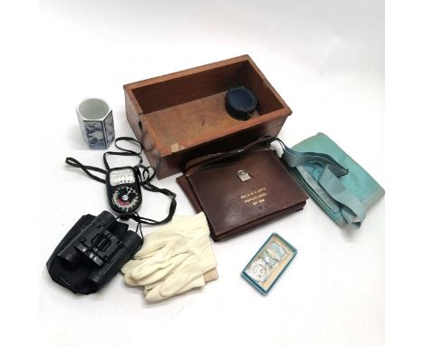 Silver gilt Rowley Lodge (1865) masonic medal in original box, masonic apron and gloves in leather case (a/f), Weston Master 