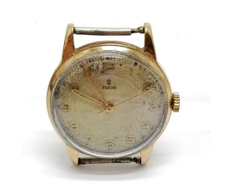 9ct gold cased Tudor Rolex wristwatch in a Rolex marked 30mm case by Dennison - total weight 23.6g &amp; for spares / repairs