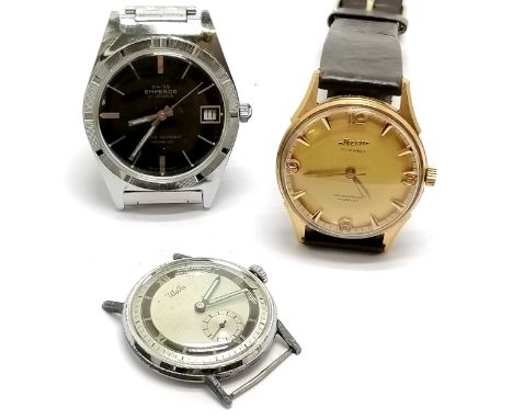 3 x vintage watches - Swiss Emperor T Swiss made T (luminous dial with date &amp; Turn-O-Graph style bezel) - 34mm case, Felc