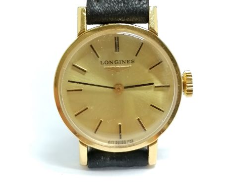 Ladies Longines manual wind wristwatch (20mm case) in original box with 1984 dated papers ~ for spares / repairs (fully wound