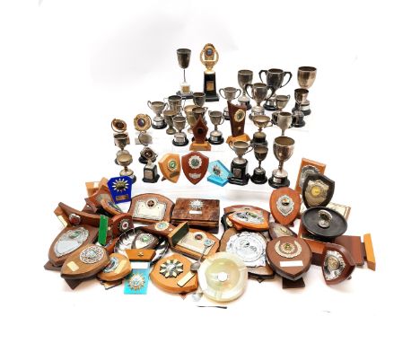 Collection of assorted automobile 1960's-1970's trophy cups, plaques etc, to include Salisbury &amp; Shaftesbury car club, Mi