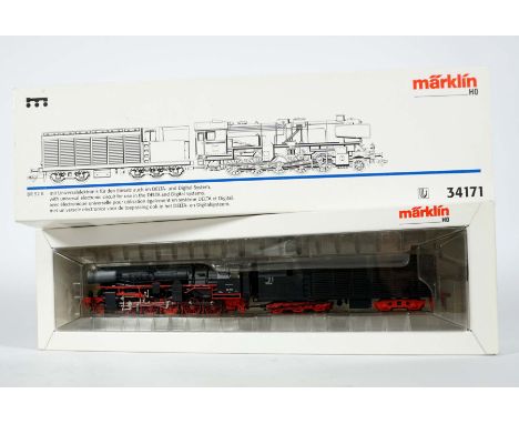 DAMPFLOKOMOTIVE MIT KONDENSATIONSTENDER,Märklin/Göppingen, BR 52 K, Deutsche Bundesbahn (DB), Spur H0, Nr. 34171, orig. Karto