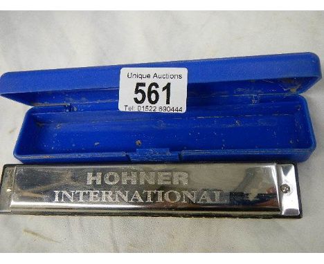 A Hohner harmonica.