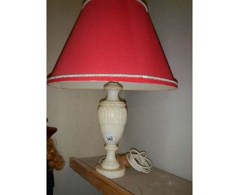 An old marble table lamp.