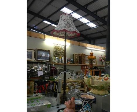 A mahogany standard lamp.&nbsp; COLLECT ONLY.