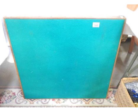 A folding card table, COLLECT ONLY.*Condition report*70cm square table top, height 65cm.Legs secured in place with small catc