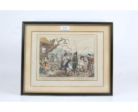 After James Gillray (1756-1815) 'Consequences of a Successfull French Invasion...', handcoloured print, published by John Mil