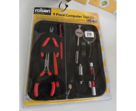 A new flexi magnifier LED clip on lamp and a nine piece computer tool kit set  