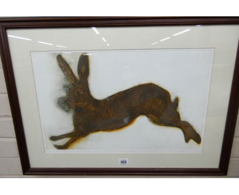 Limited Edition framed print of a hare signed Sonia Rollo 
