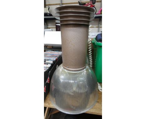 Two industrial light fittings 