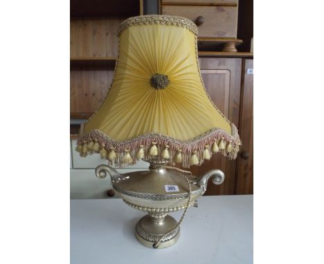 An Aladdin Lamp style electric table lamp with shade 