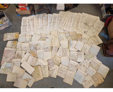 Collection of Approx 80 G.S.G.S. Geographical 1940s Post-WWII War Office British, Wales, Scotland Ordnance maps