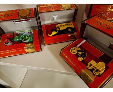 Trio of Boxed Large Size 1829, 1994 and 1923 Matchbox Die Cast Models of Yesteryear Aveling-Porter Steam Roller &amp; Stephen